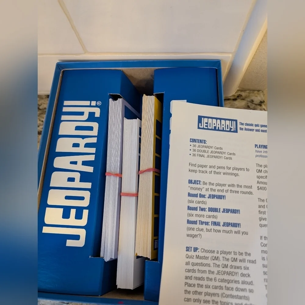 Jeopardy! Quiz Show Game 108 Cards By Outset Complete 2016